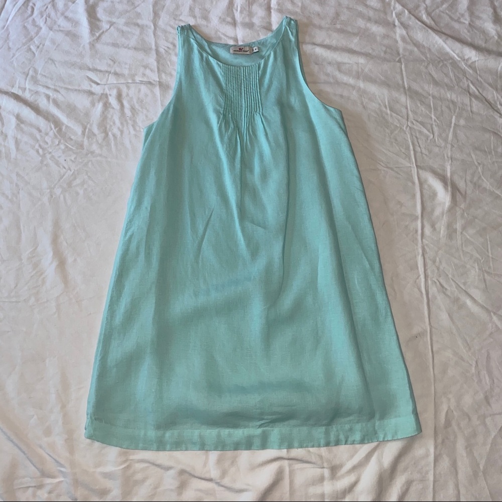 Vineyard Vines Linen Pintuck Swing Dress